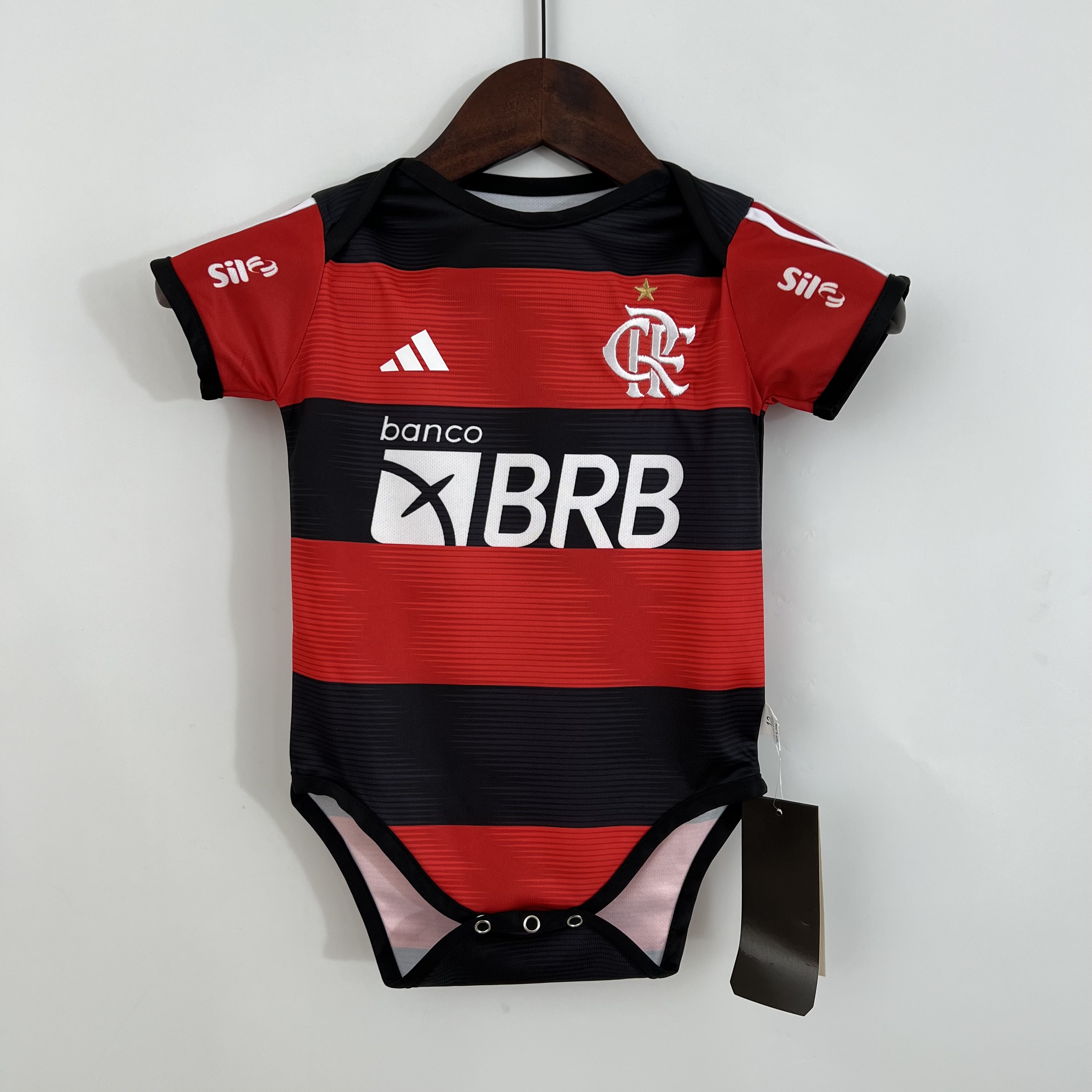 Flamengo 23-24 Home Stadium Baby Crawling Suit